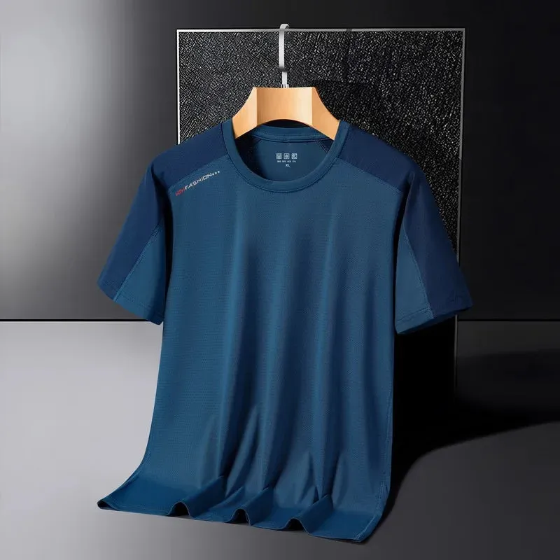 Unisex Ice Silk T-Shirt - Quick-Drying Short Sleeve Tee for Active Lifestyle