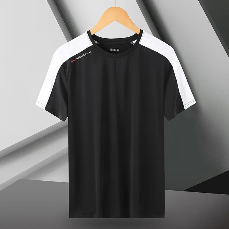 Unisex Ice Silk T-Shirt - Quick-Drying Short Sleeve Tee for Active Lifestyle