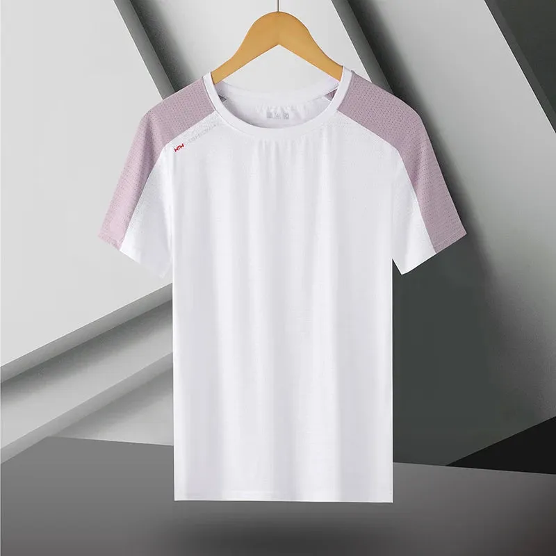 Unisex Ice Silk T-Shirt - Quick-Drying Short Sleeve Tee for Active Lifestyle