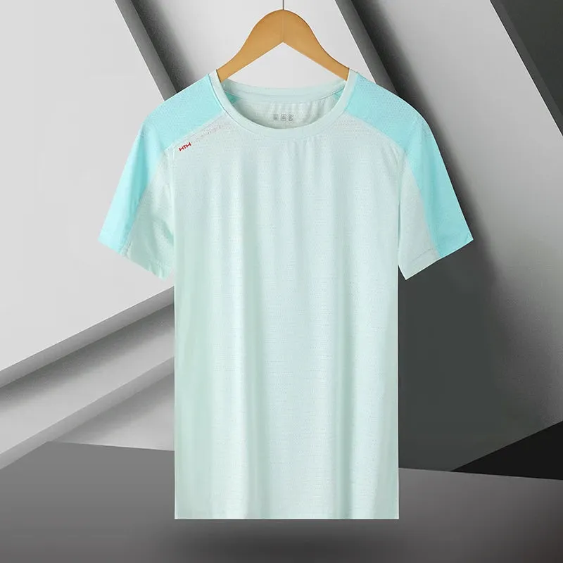 Unisex Ice Silk T-Shirt - Quick-Drying Short Sleeve Tee for Active Lifestyle