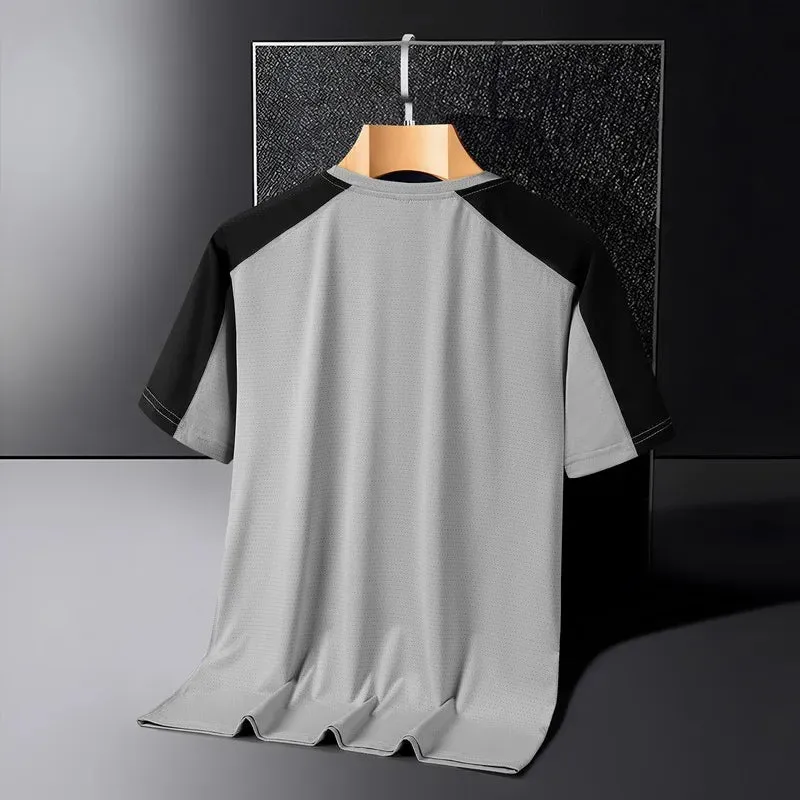 Unisex Ice Silk T-Shirt - Quick-Drying Short Sleeve Tee for Active Lifestyle