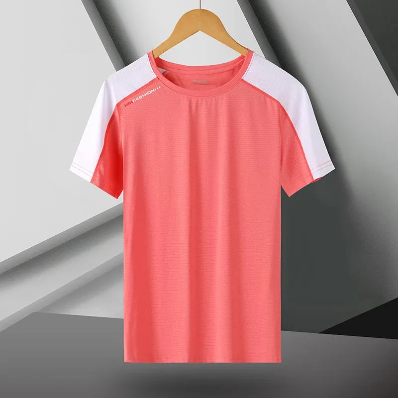 Unisex Ice Silk T-Shirt - Quick-Drying Short Sleeve Tee for Active Lifestyle
