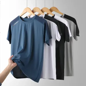 Unisex Ice Silk T-Shirt - Quick-Drying Short Sleeve Tee for Active Lifestyle