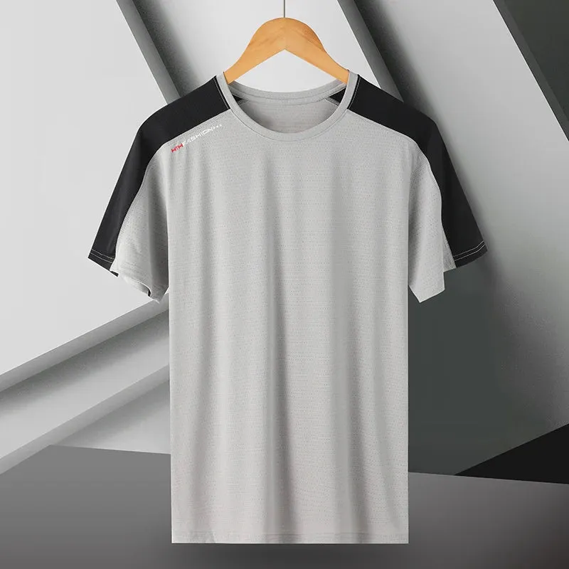 Unisex Ice Silk T-Shirt - Quick-Drying Short Sleeve Tee for Active Lifestyle