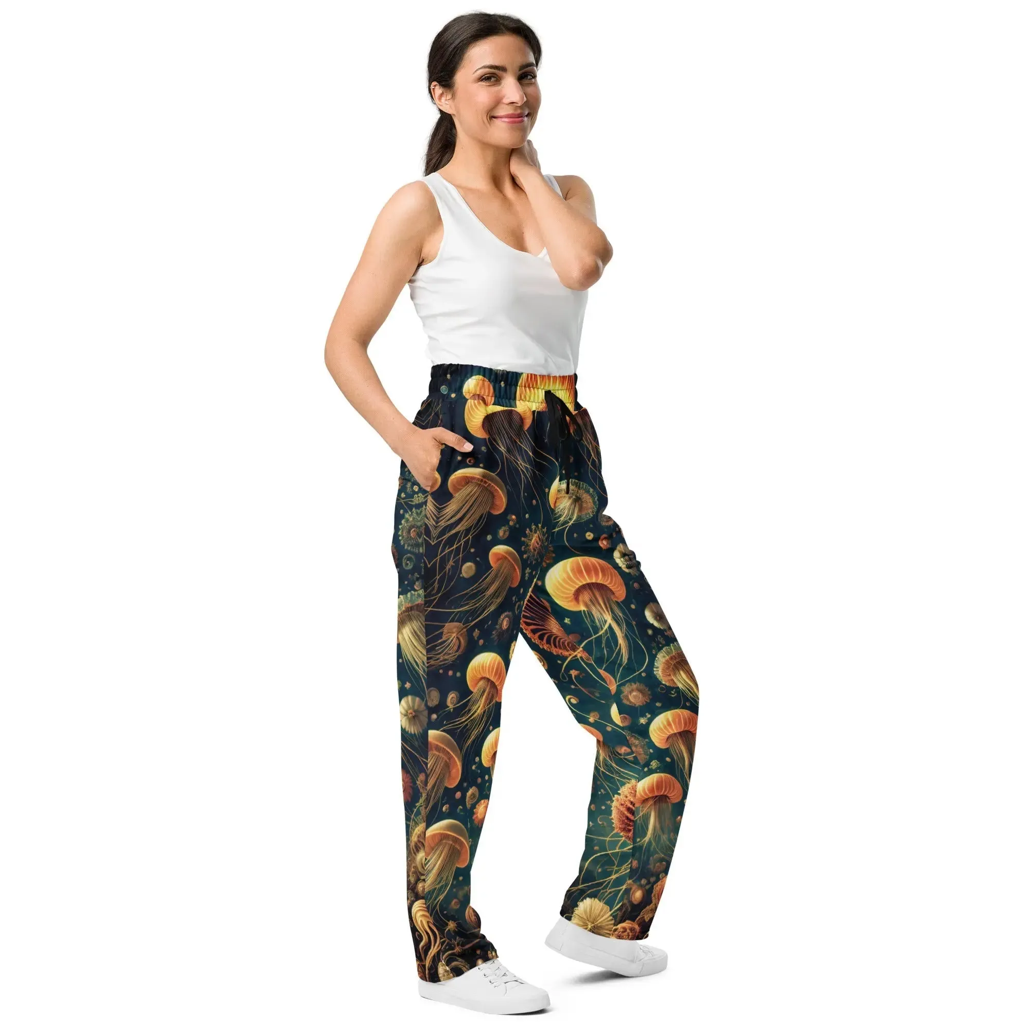 Unisex Wide-leg Joggers - Eldritch Ballet