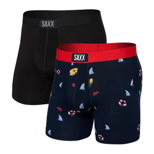 Vibe 2 Pack Boxer Brief - Dangerous Waters/Black