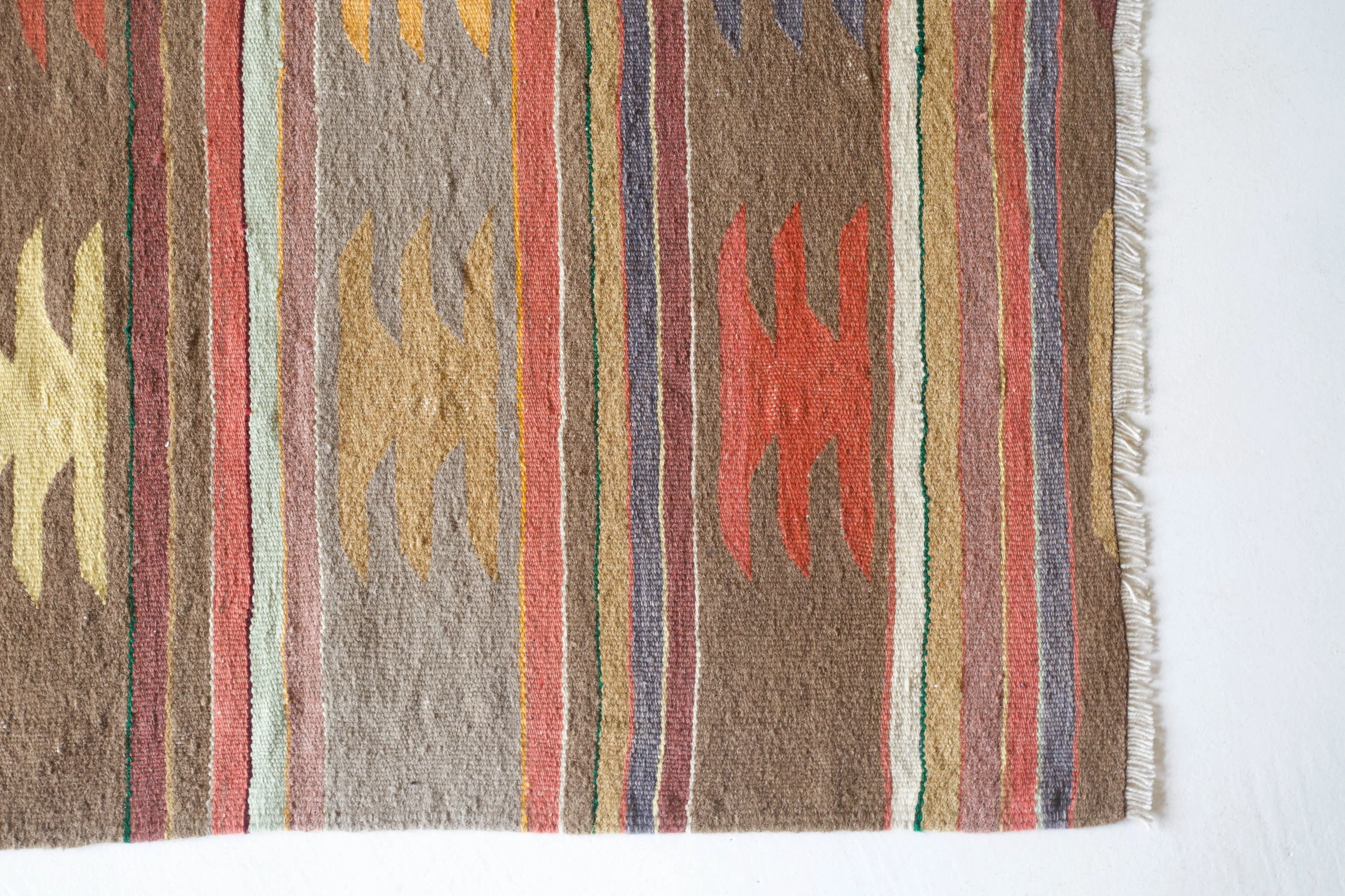 Vintage Aegean Kilim Rug 4'3"x4'5"