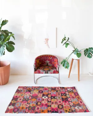 Vintage Mini Turkish Kilim Rug 2'11"x5'2"