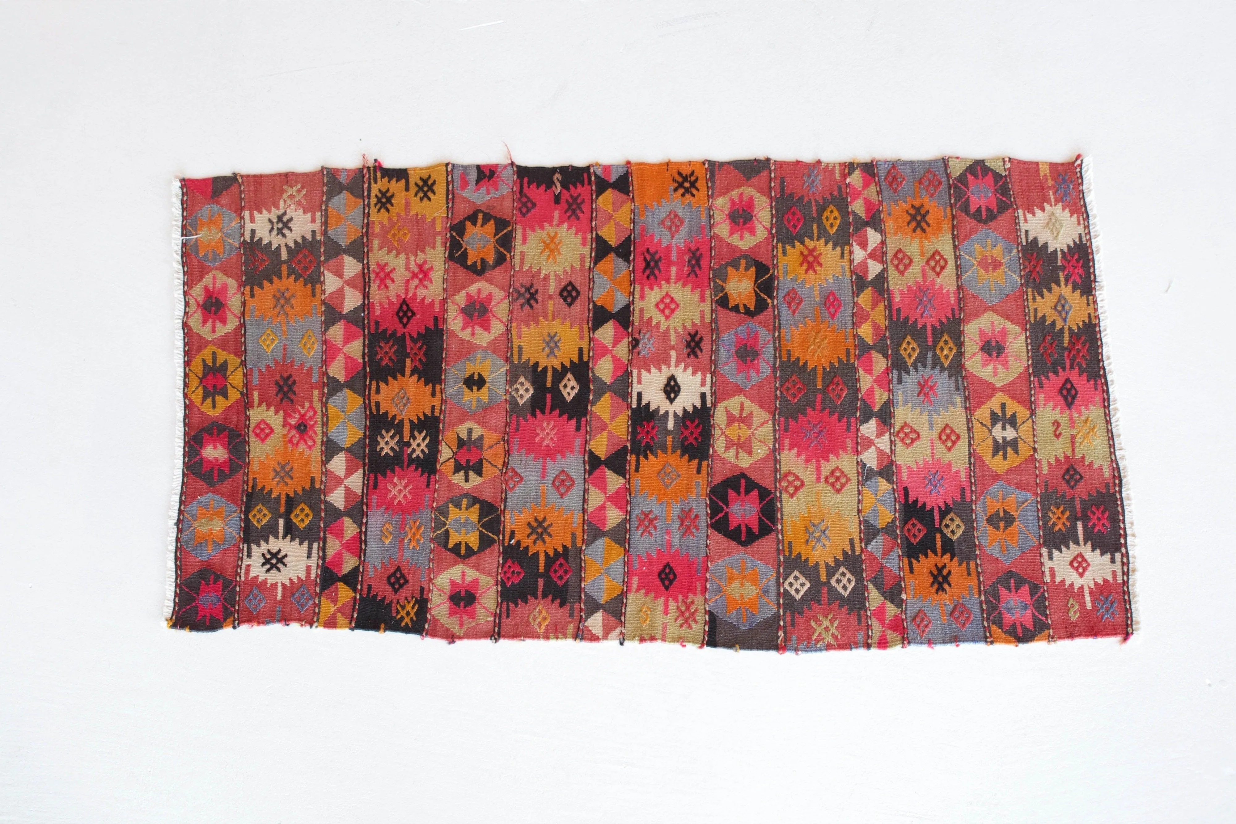 Vintage Mini Turkish Kilim Rug 2'11"x5'2"