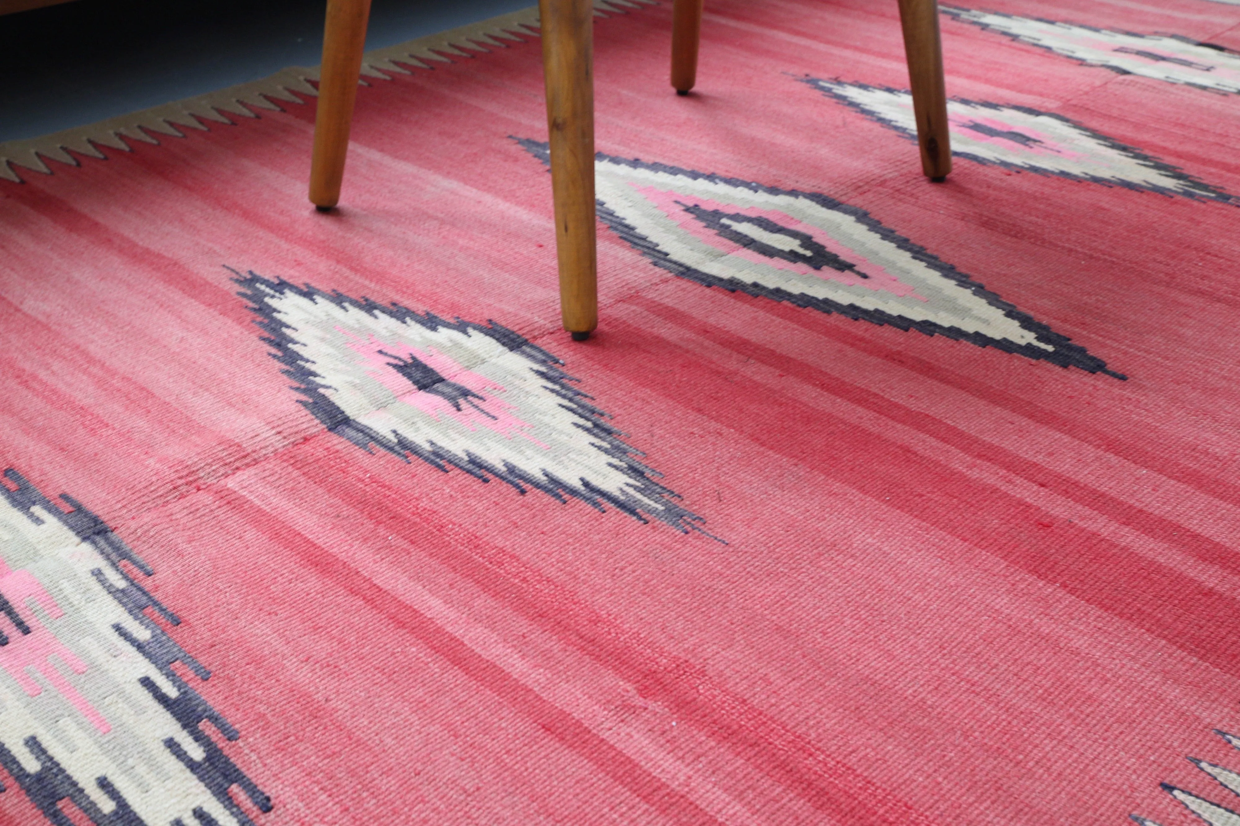 Vintage western Anatolian Kilim Rug 4’9" x 8’4”