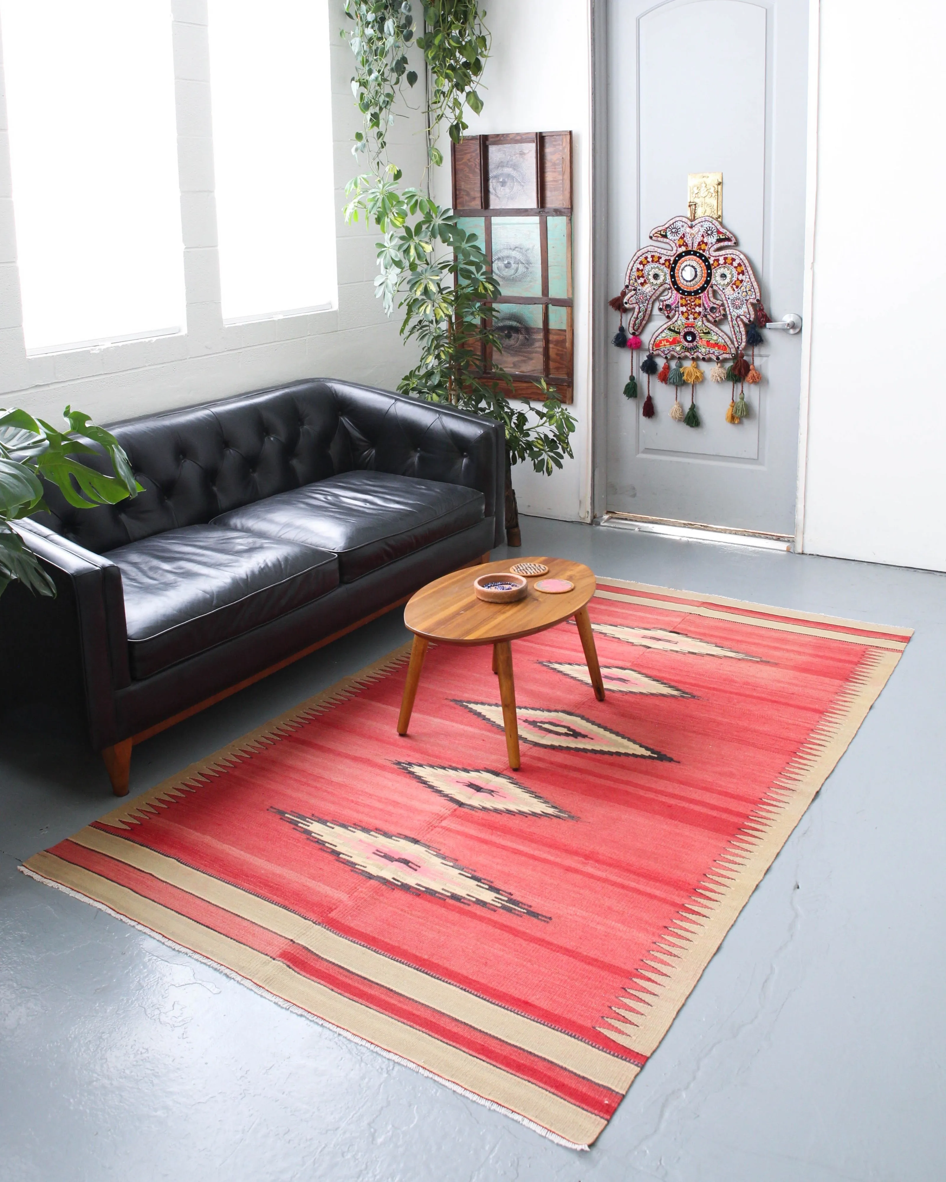 Vintage western Anatolian Kilim Rug 4’9" x 8’4”