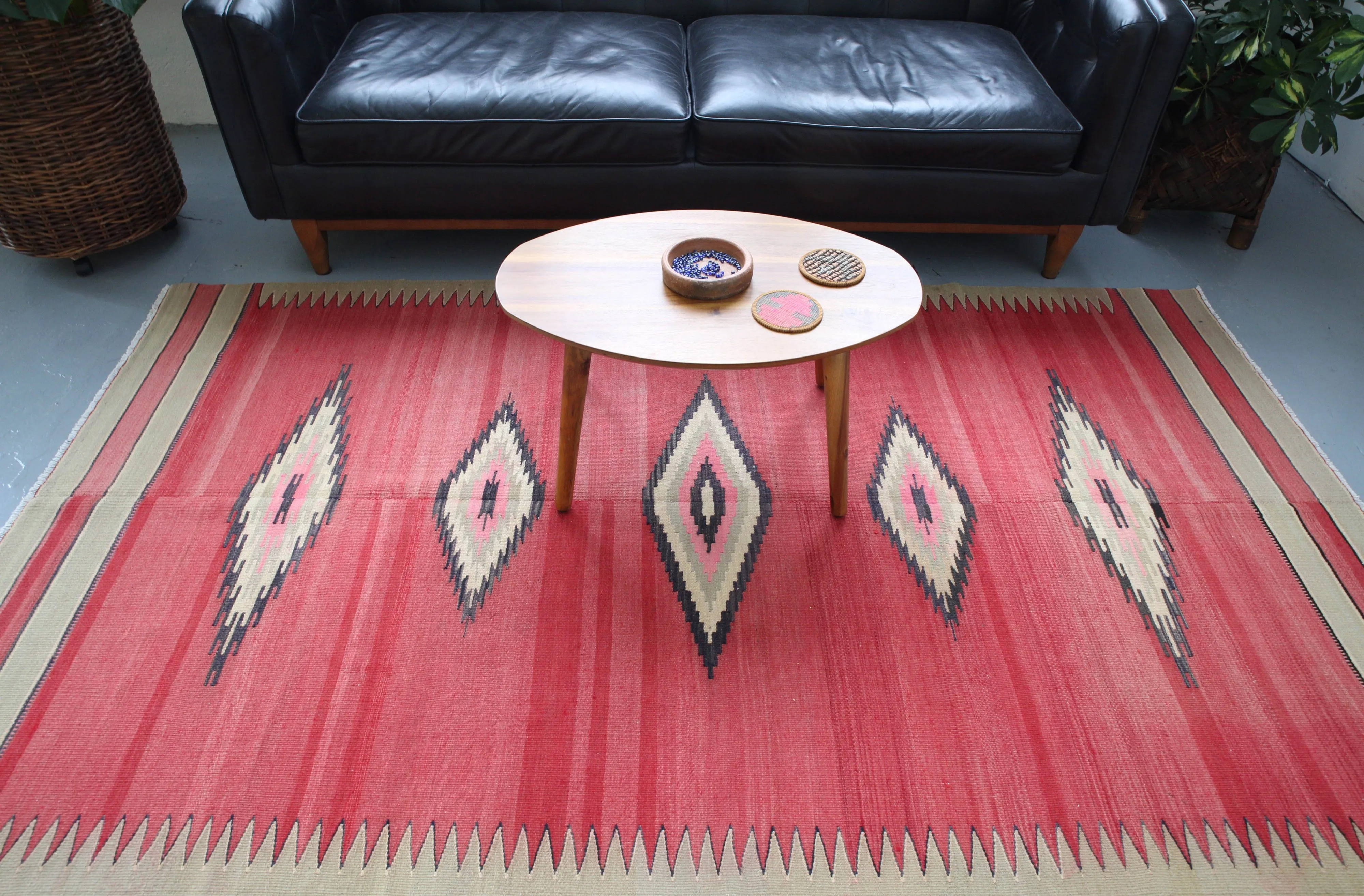 Vintage western Anatolian Kilim Rug 4’9" x 8’4”