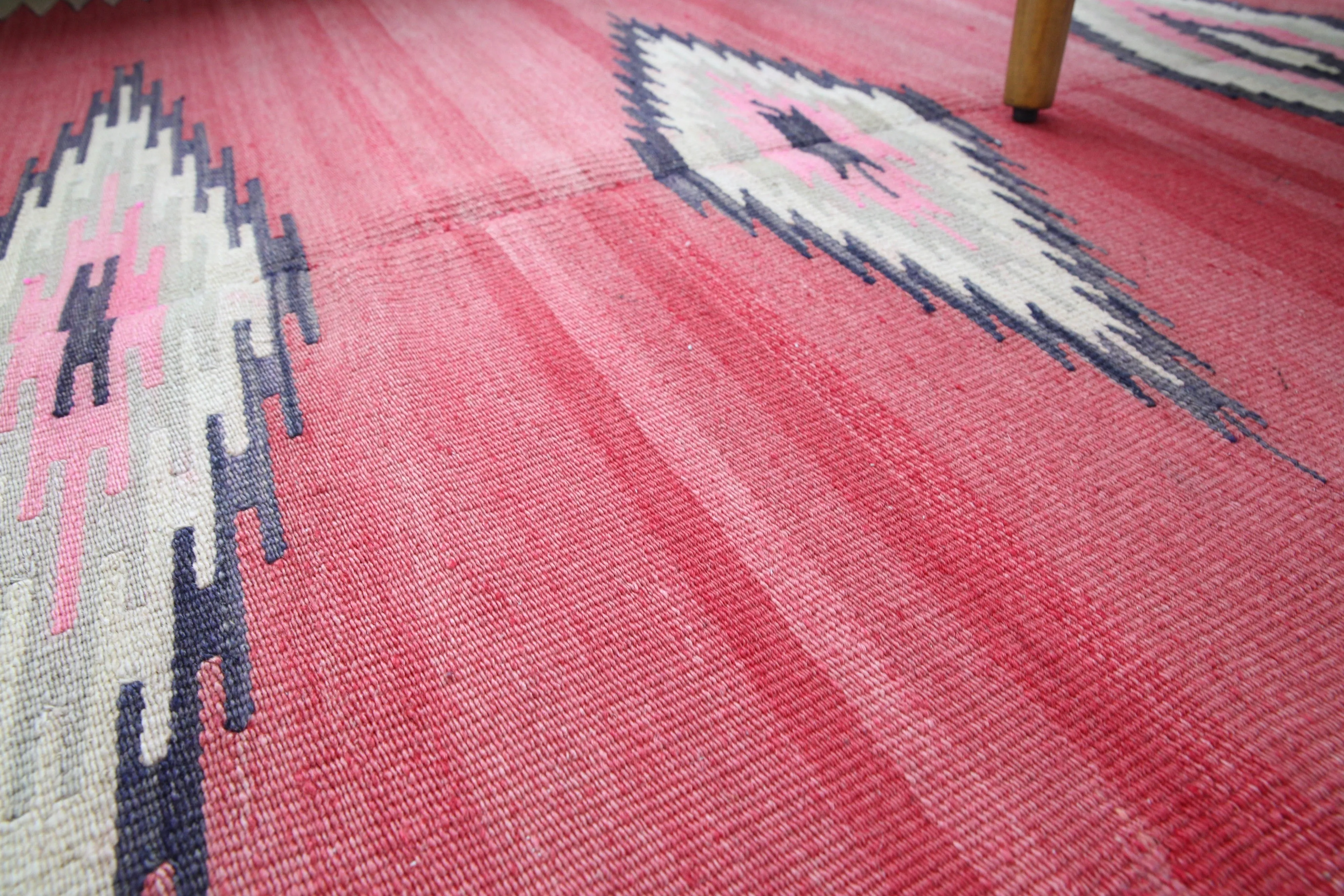Vintage western Anatolian Kilim Rug 4’9" x 8’4”