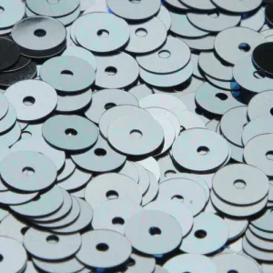 Washable Flat Round Sequin #P45 Light Blue (Metallic)