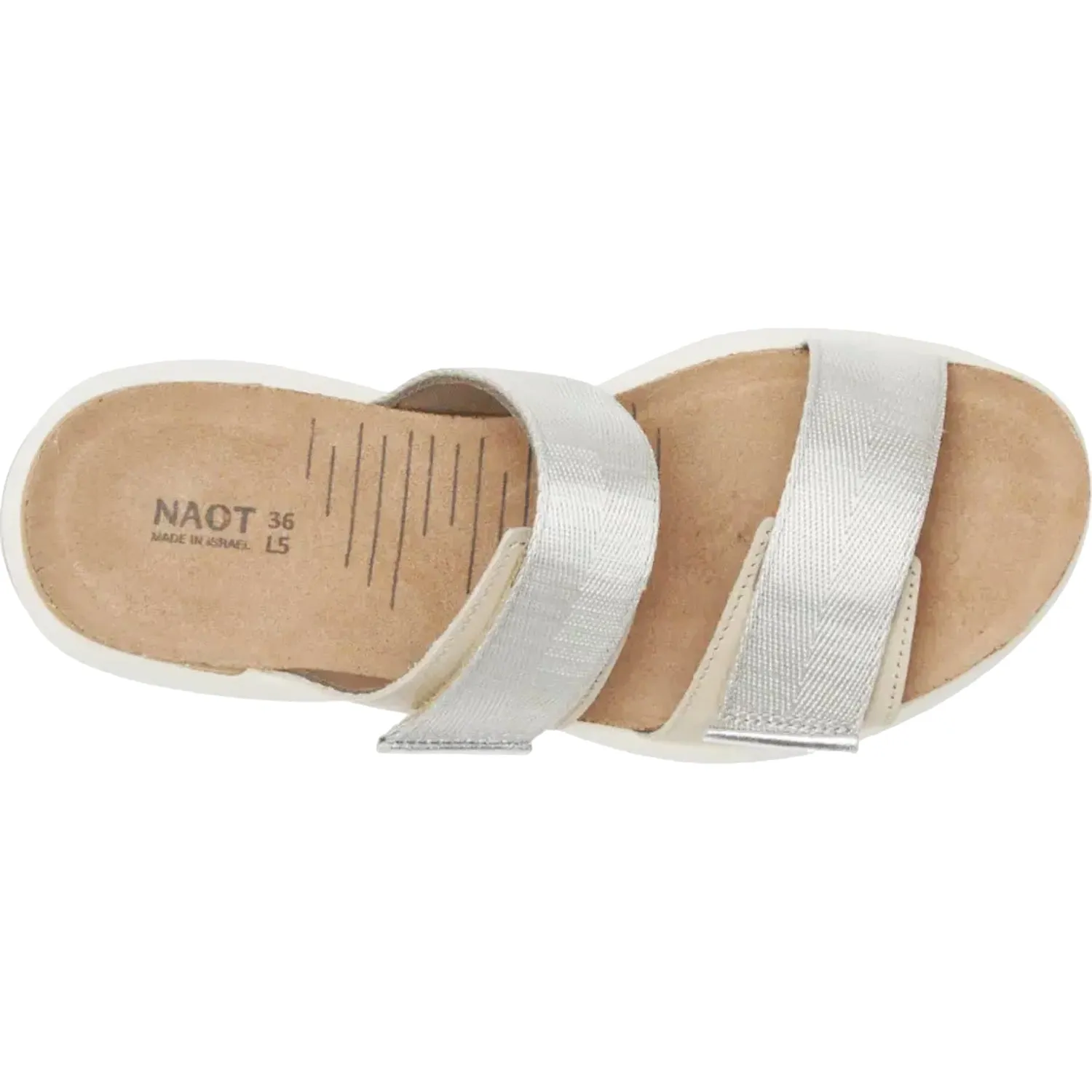 Women's Naot Calliope Soft Ivory/Soft Silver/Silver Grey Leather