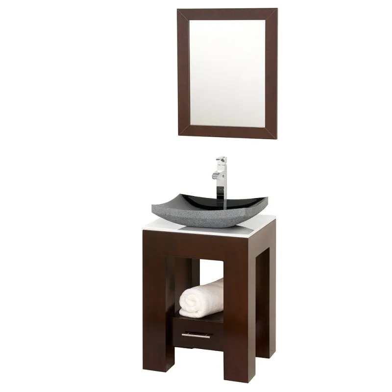Wyndham Collection Amanda 22" Vanity Set - Espresso WC-MS005-22-ESP
