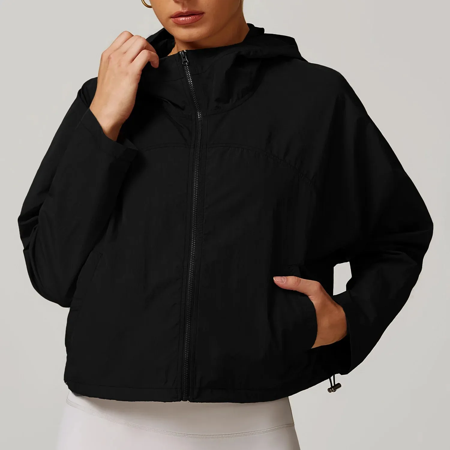 Yoga Long Sleeve Women's Hooded Jacket Fast Drying