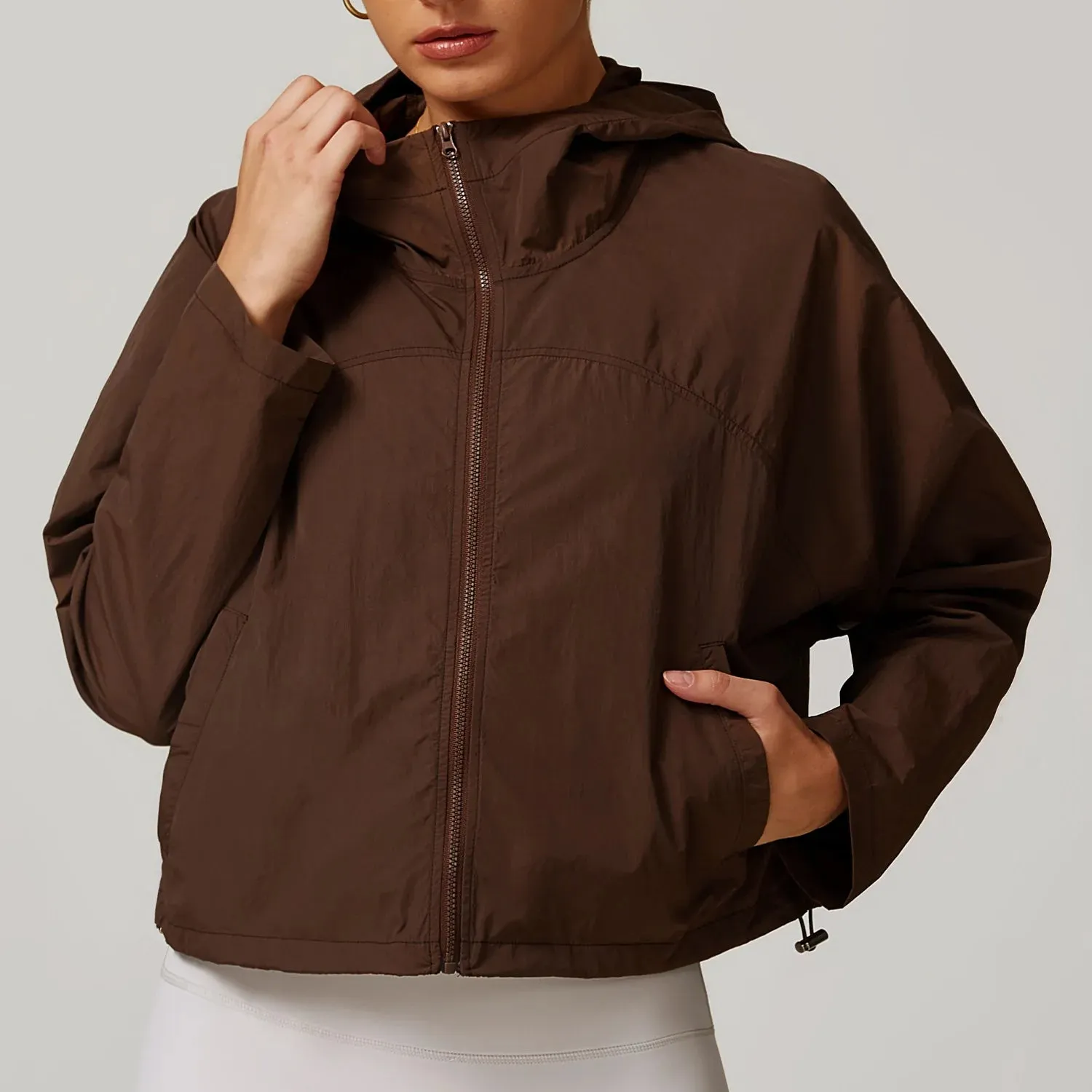 Yoga Long Sleeve Women's Hooded Jacket Fast Drying